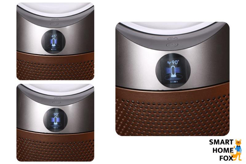 Режим “Бриз” на дисплее очистителя воздуха Dyson PH04.